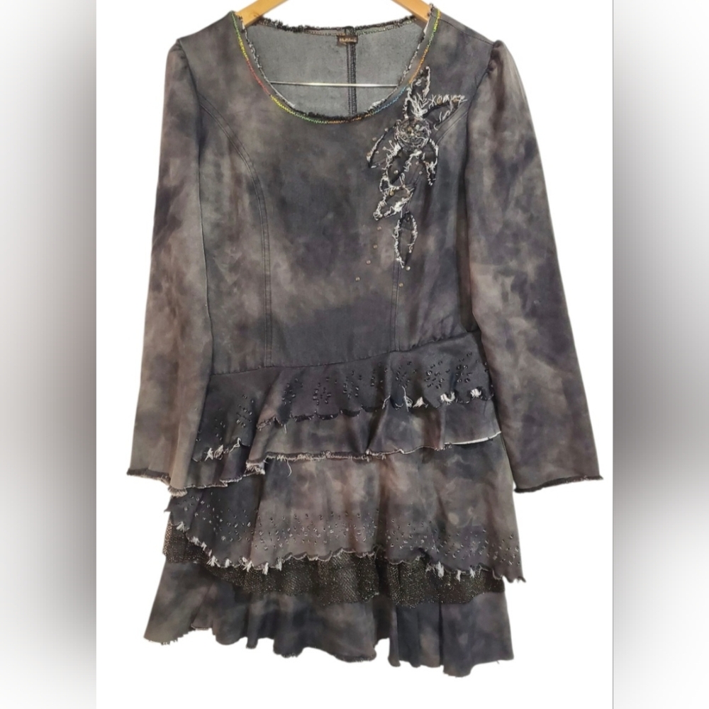 Elegant Gray Layered Dress